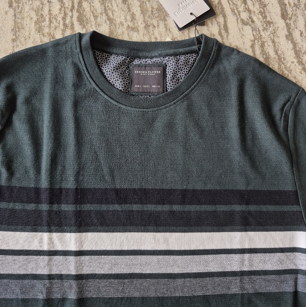Denim & Flower Men's Engineered Knit T-Shirt New Size Large